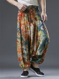 Ethnic Style Colorful Tie-Dye Nepalese Baggy Pants for Men