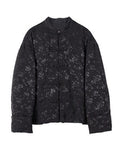 Flower Jacquard Chinese Style Stand Collar Female Coats