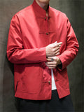 Men's Casual Stand Collar Windproof Relaxed Fit Jacket