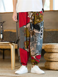 Men's Stylish Retro Graphic Print Ankle Banded Pants