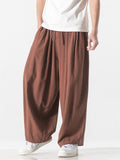 Men's Cozy Cotton Linen Casual Loose Straight Leg Pants