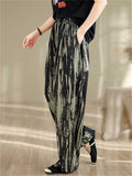 High-Rise Ink Tie-Dye Wide Leg Pants for Women