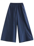 Women's Elegant Cozy Solid Color Stand Collar Shirt + Wide Leg Pants