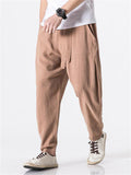 Men's Original Simple Linen Lace Up Casual Trousers