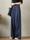 Women's Fashionable High Waisted Wide Leg Jeans