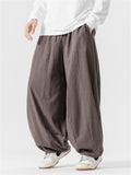 Men's Casual Plus Size Wide Leg Cotton Pants