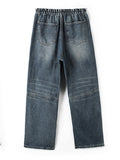 Streetwear Baggy Straight-Leg Denim Pants for Men