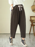 Women's Trendy Loose All Match Striped Casual Pants