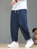 Comfort Breathable Ice Silk Ankle Tied Casual Pants for Men