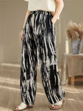 High-Rise Ink Tie-Dye Wide Leg Pants for Women