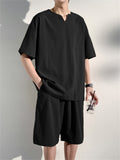 Men's Casual Plus Size Homewear Two-piece Outfits