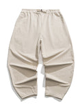 Men's Chinese Style Cotton Linen Baggy Casual Pants