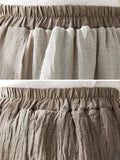 Literary Irregular Elastic Waist Skirt for Ladies