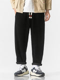 Fashionable Elastic Waist Corduroy Pants for Men