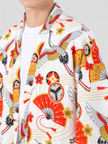 Men's Fashion 3/4 Sleeve Harajuku Kimono Shirts