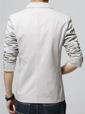 Male Stylish Button Up Spring Autumn Blazer Jacket