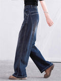 High-rise Straight-leg Spring Autumn Jeans for Women