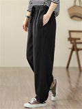 Women's Adjustable Drawstring Elastic Waist Durable Pants