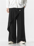 Spring Summer Men's Multi-layer Splicing Ramie Casual Pants