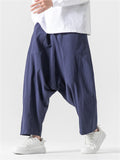 Men's Durable Solid Color Multi-pocket Harem Pants