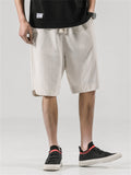 Men's Casual Relaxed Cotton Linen Sport Shorts for Summer