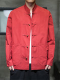 Men's Casual Stand Collar Windproof Relaxed Fit Jacket