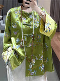 Women's Chinese Style Knot Button Floral Embroideried Jacket