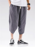 Men's Summer Casual Linen Cropped Pants