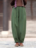 Women's Warm Thickened Cotton Linen Pants for Winter