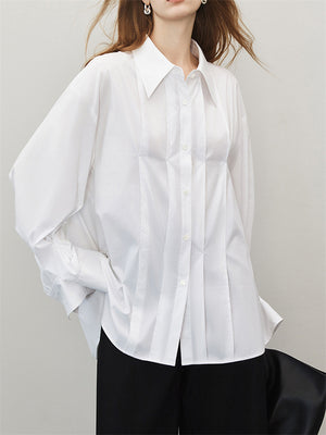 Women's French Chic Oversized Button Up Shirts