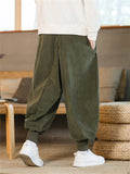 Men's Stylish Oversized Corduroy Ankle Tied Pants