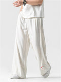 Male Chic Side Strap Design Chinese Style Pants