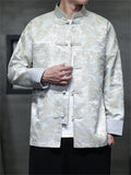 Pavilions Retro Jacquard Tang Suit Jackets for Male