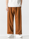 Chinese Style Men's Straight Leg Ice Silk Pants