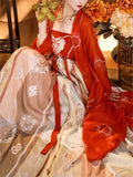 Tang Dynasty Costume Ladies Flowy Han Chinese Clothing Dress