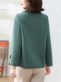 Female Modish Turn-Down Collar Jackets with Pockets