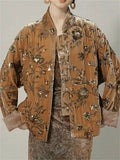 Women's Vintage Floral Pattern Velvet Jackets