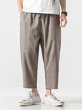 Oriental Style Men's Lightweight Linen Pants for Daily Wear