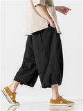 Men's Summer Sports 100% Cotton Relaxed Fit Cropped Pants