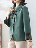 Female Modish Turn-Down Collar Jackets with Pockets