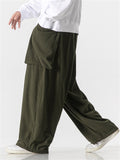 Men's Hip-Hop Exaggerated Pocket Corduroy Straight-Leg Pants