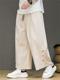 Men's Casual Drawstring Cotton Linen Street Pants