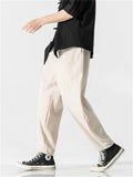 Men's Chinese Style Cotton Linen Baggy Casual Pants