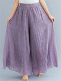 Women's Summer Linen Flowy Yoga Wide-Leg Pants