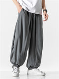 Men's Comfy Japanese Style Ankle-Tied Loose Pants