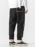 Men's Casual Fleece-lined Winter Drawstring Trousers