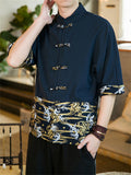 Fashionable Unique Print Short Sleeve Shirts for Male