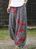 Stylish Relaxed Graffiti Printed Pants for Women