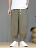 Comfort Breathable Ice Silk Ankle Tied Casual Pants for Men