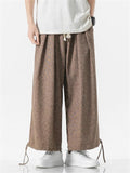 Male Stylish Lightweight Cotton Linen Summer Drawstring Pants